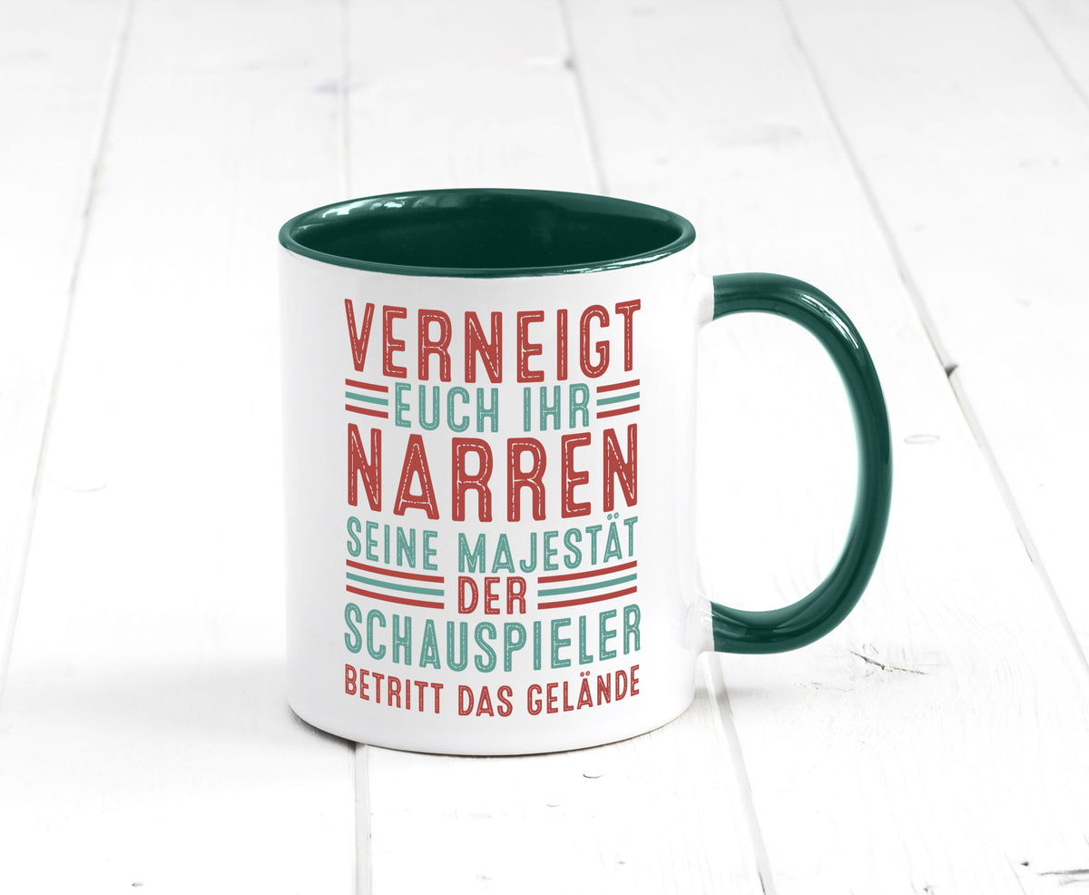 Verneigt euch: Schauspieler | Theater lustig Humor Geschenkidee Geschenk Tasse