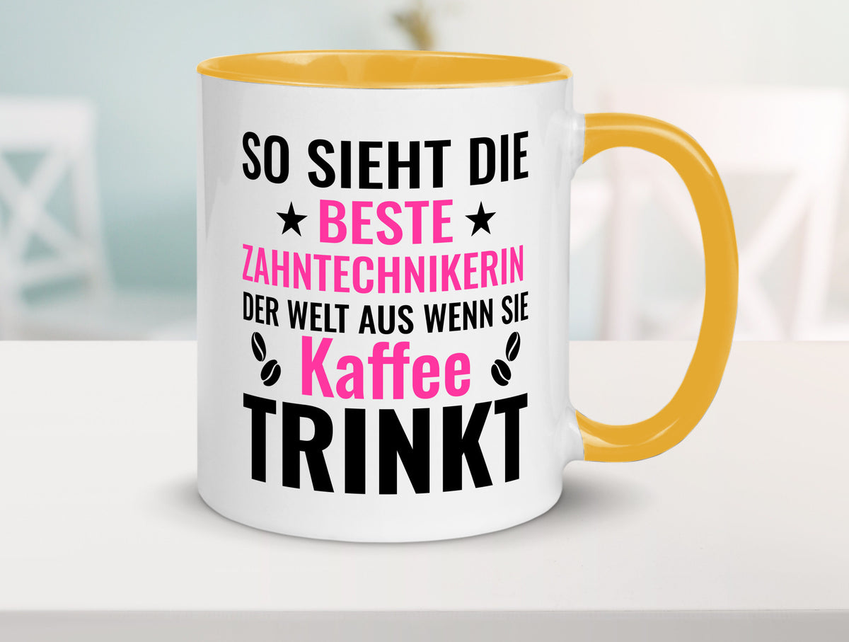 Kaffee trinkt: Zahntechnikerin | Zahnmedizin lustiger Spruch Geschenk Humor Tasse