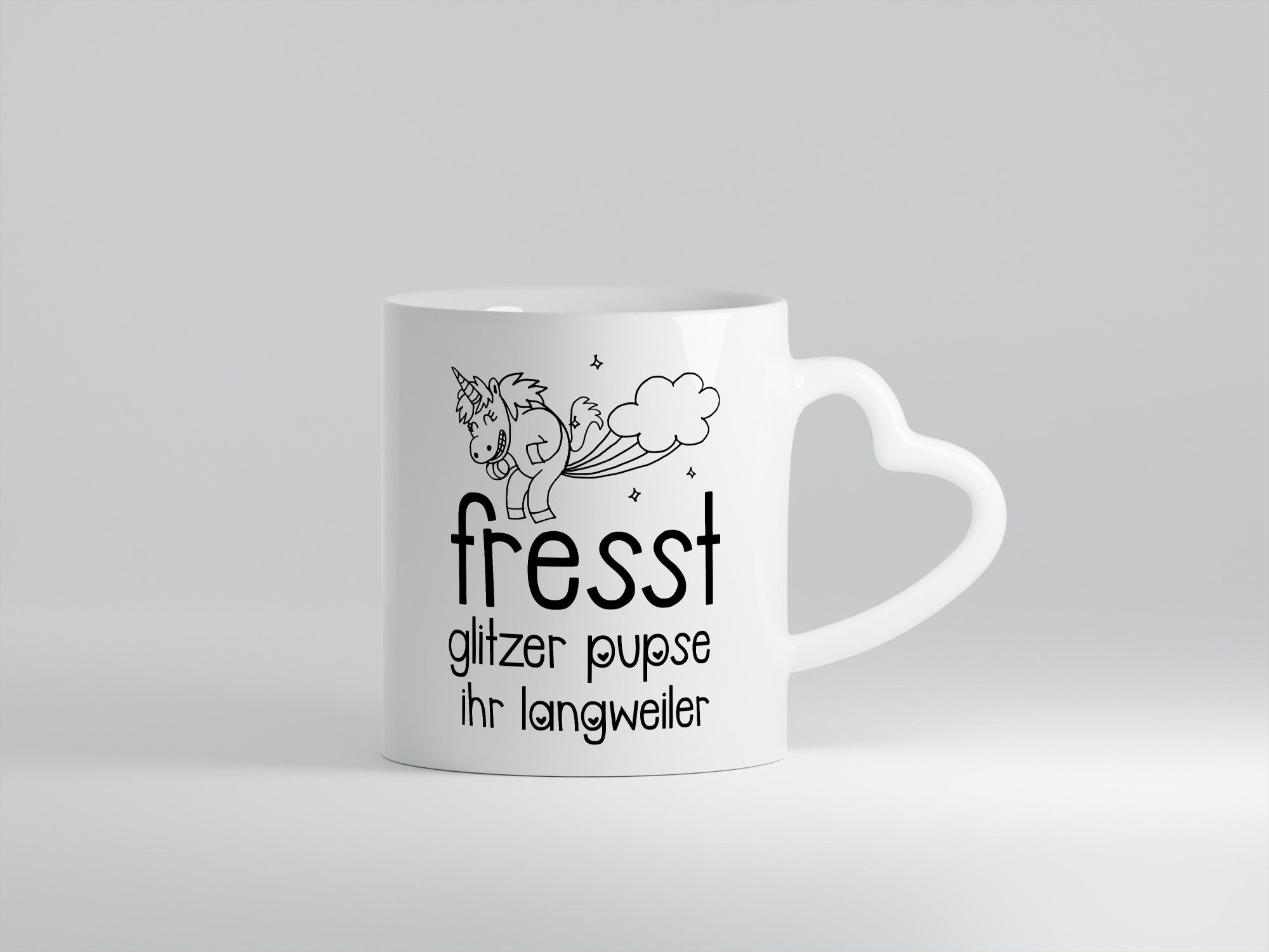 Fresst die glitzer Pupse | Einhorn Ihr Langweiler Geschenk Humor Geschenkidee