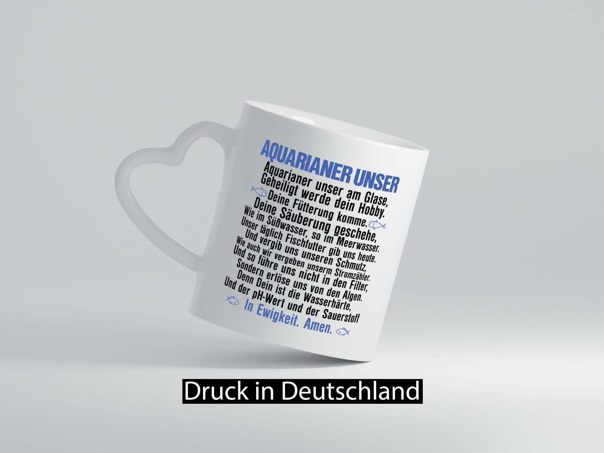Aquarianer Unser | Aquarium Tasse Fische Gebet Witz lustig Humor Geschenkidee