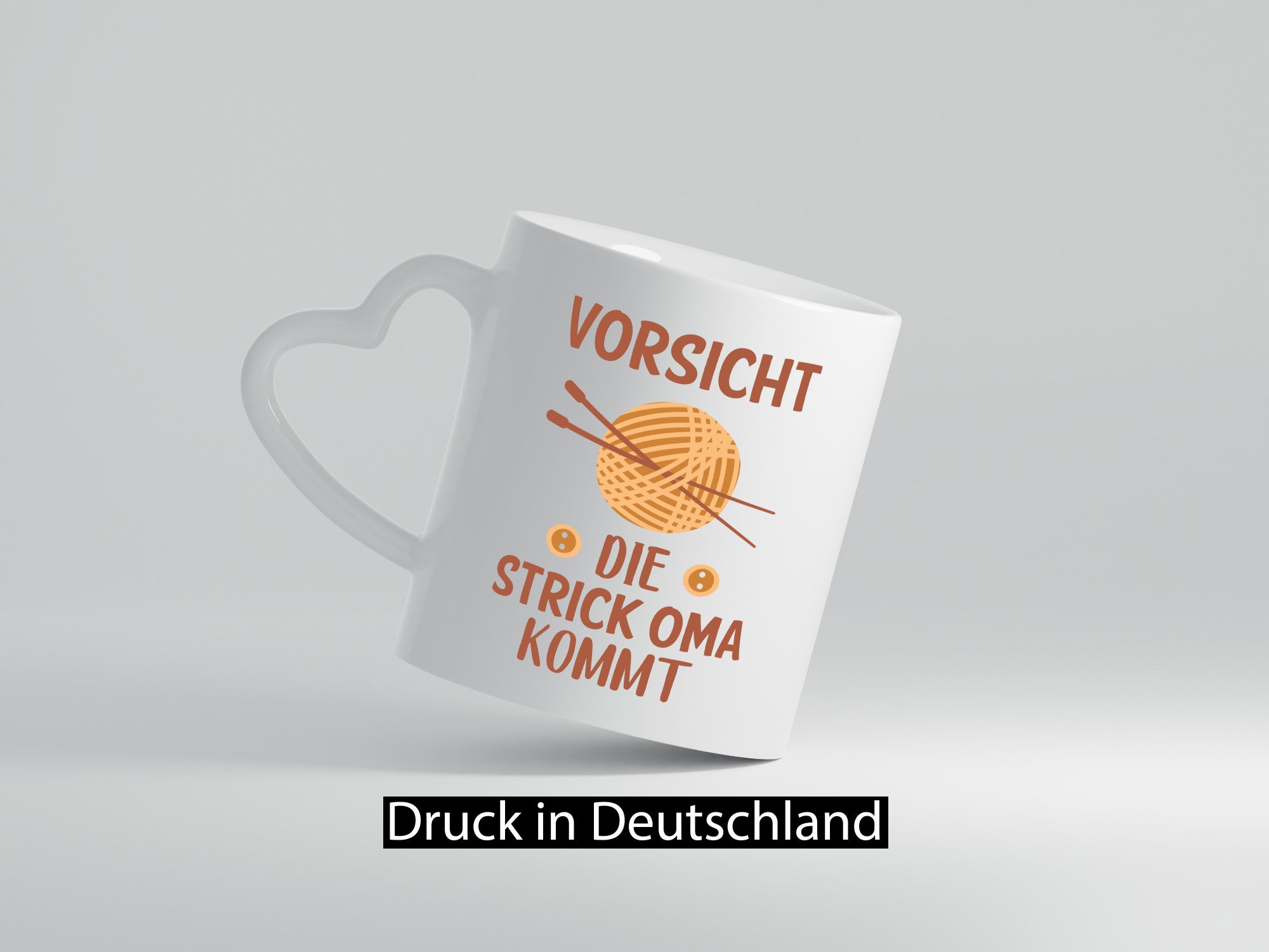 Vorsicht, Strickoma kommt | Wolle Stricknadeln Humor Familie Geschenkidee Tasse