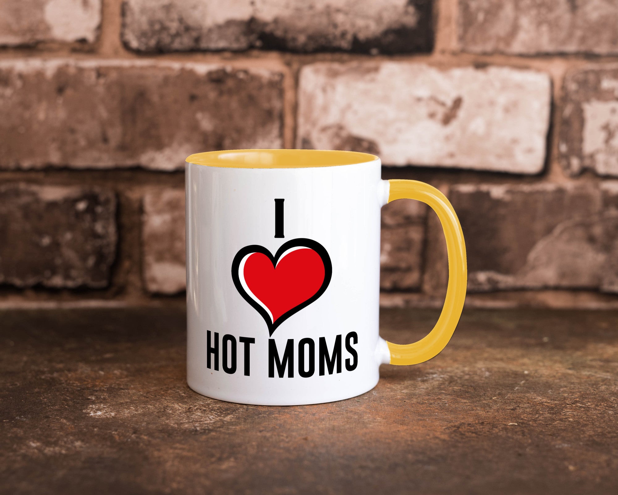 I love hot Moms | Frauen Liebe mamas lustiger Spruch Geschenk Familie