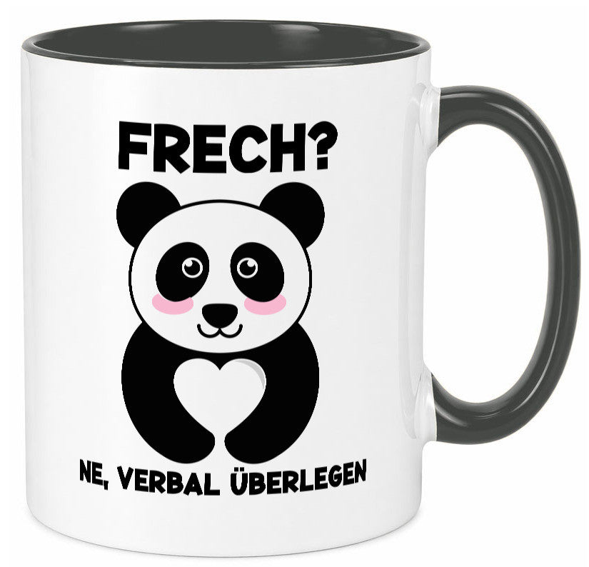 Frech | Verbal überlegen süßer Pandabär kecker Spruch lustiger Geschenk Humor Tasse
