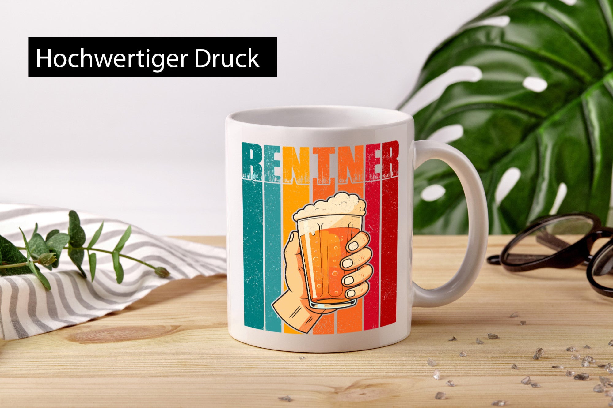 Rentner mit Bier | Bierliebhaber Ruhestand Humor Jubiläum Geschenkidee Tasse