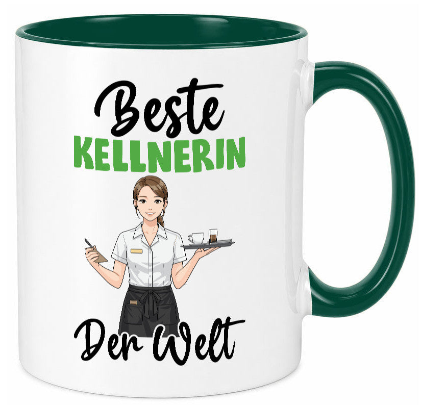 Beste Kellnerin | Beruf kellnern Bedienung v2 Humor Arbeit Kollegen Büro Tasse
