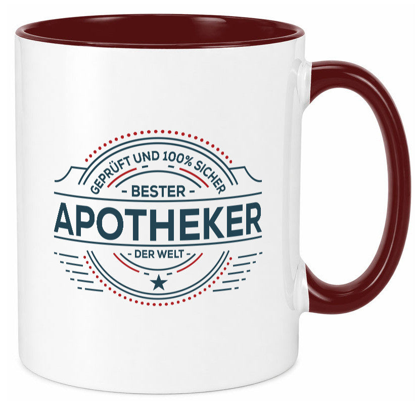Geprüft und sicher: Apotheker | Apotheke Pharmazie Geschenkidee Humor Tasse