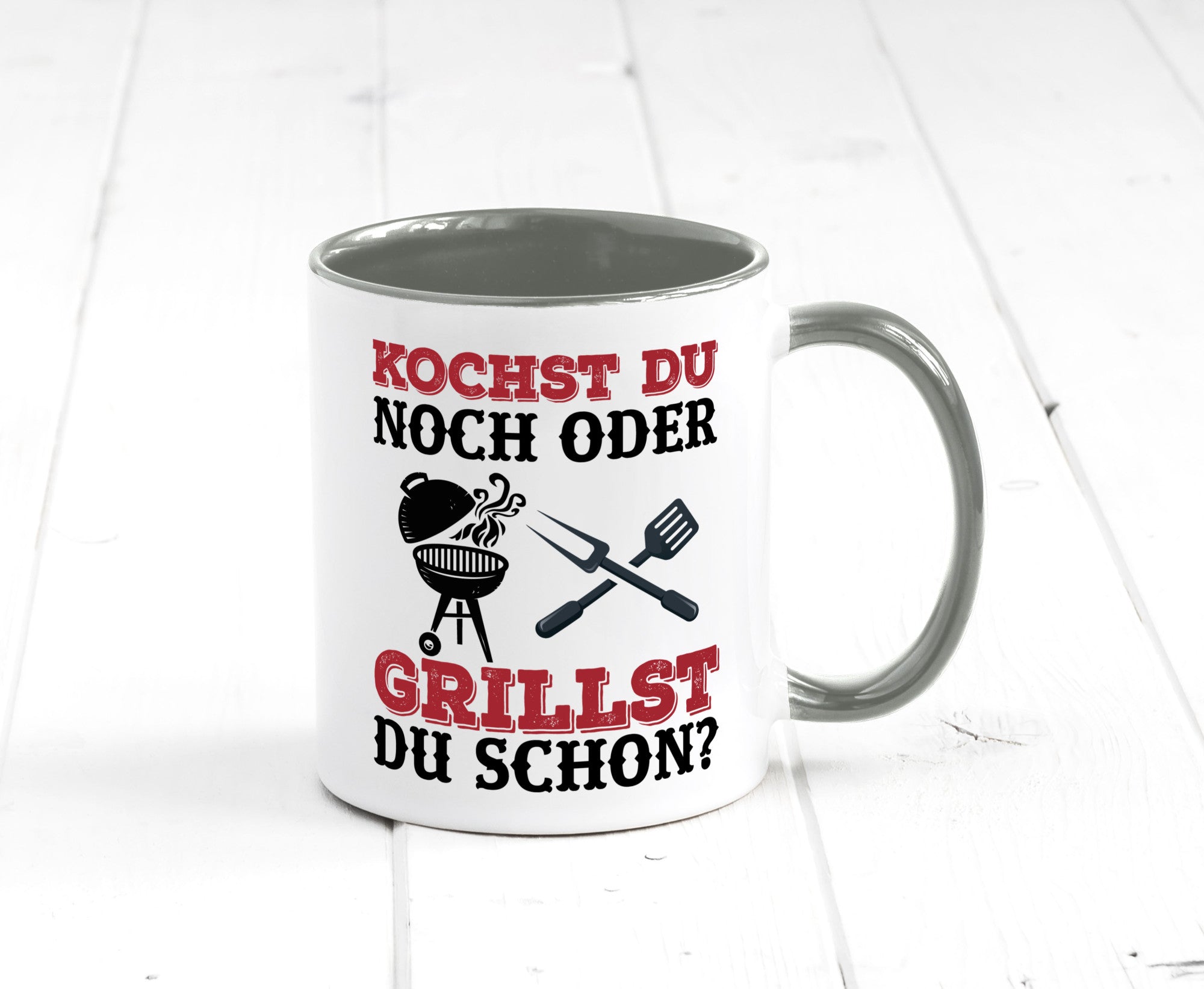 Grillst du schon? | Spruch Tasse Grillen Männer Geschenkidee Humor