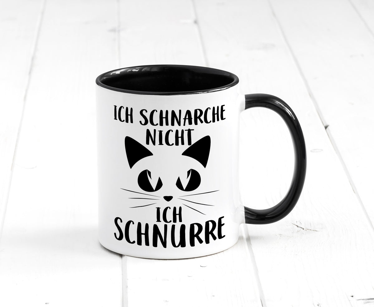 Nicht schnarchen, schnurren | Katze Schnurrhaare Augen Geschenkidee Tasse
