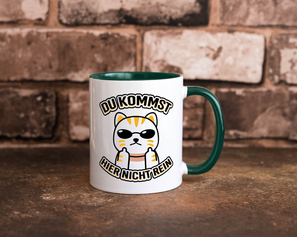 Du kommst hier nicht rein | Böse Katze Humor Tierliebhaber Geschenkidee Tasse
