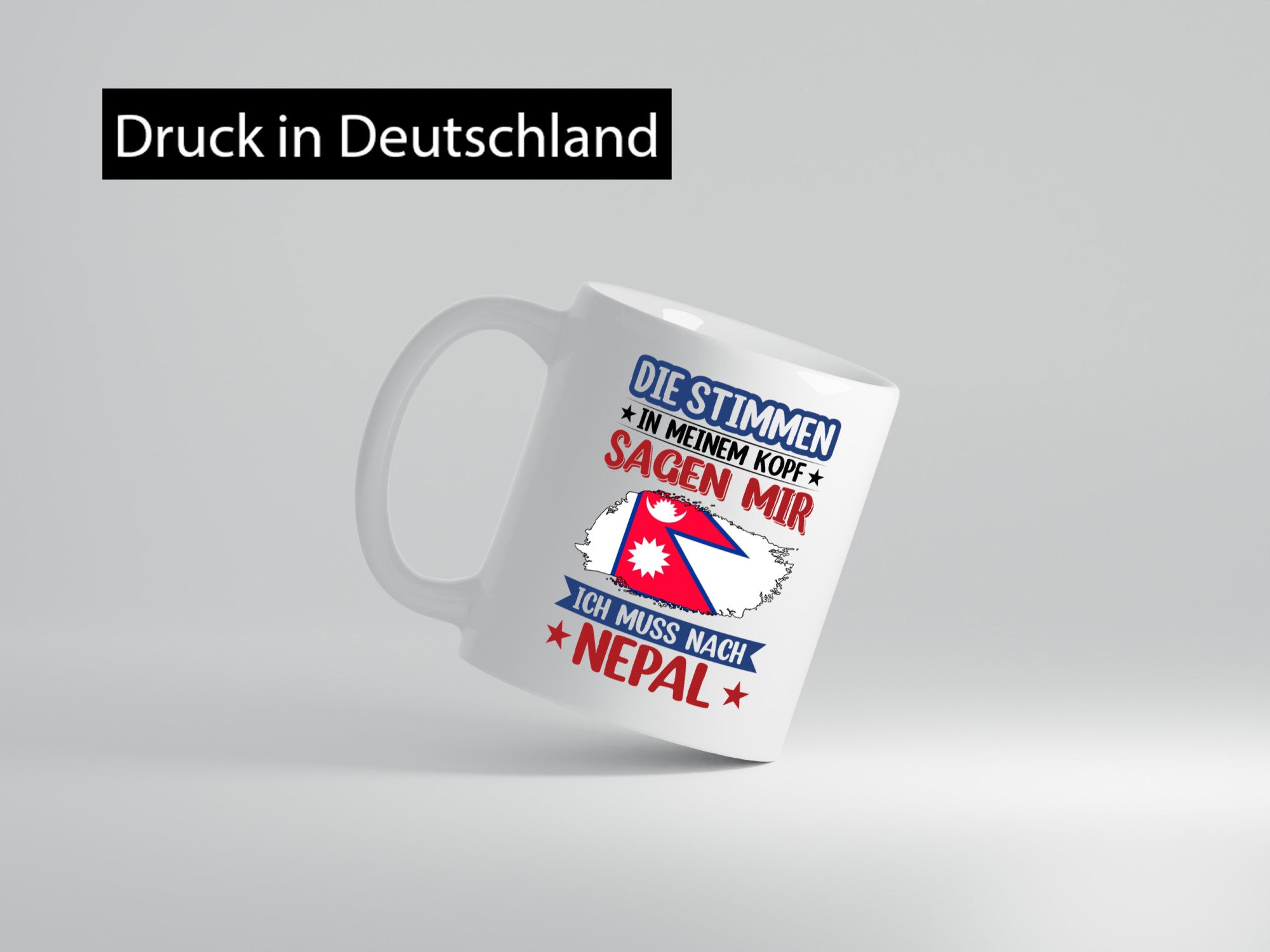 Nepal | Urlaub Stimmen in meinem Kopf Traumland Humor Geschenkidee Tasse