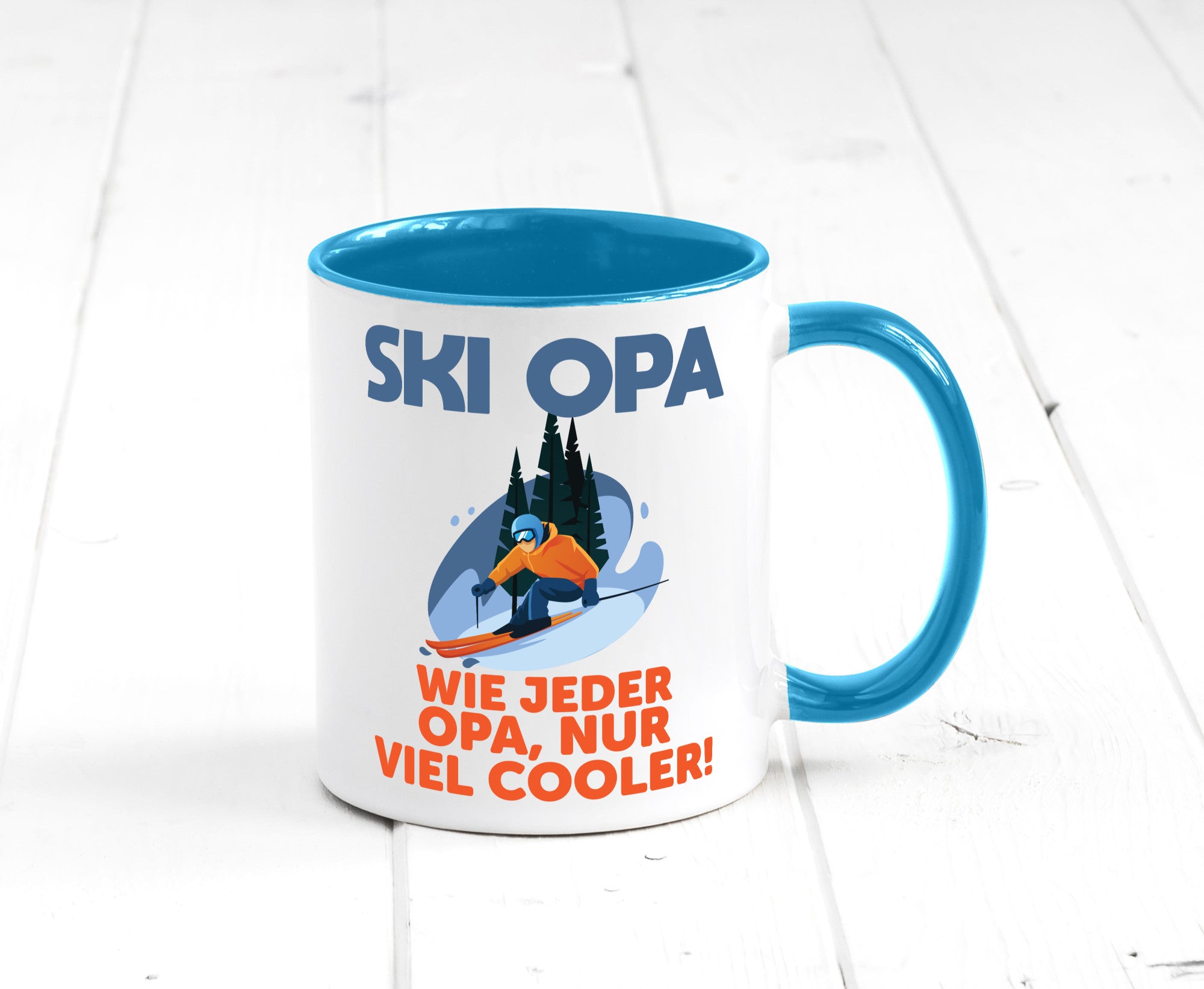 Ski Opa, normal, nur cooler | Skifahrer Bäume Schnee Geschenkidee Familie Humor