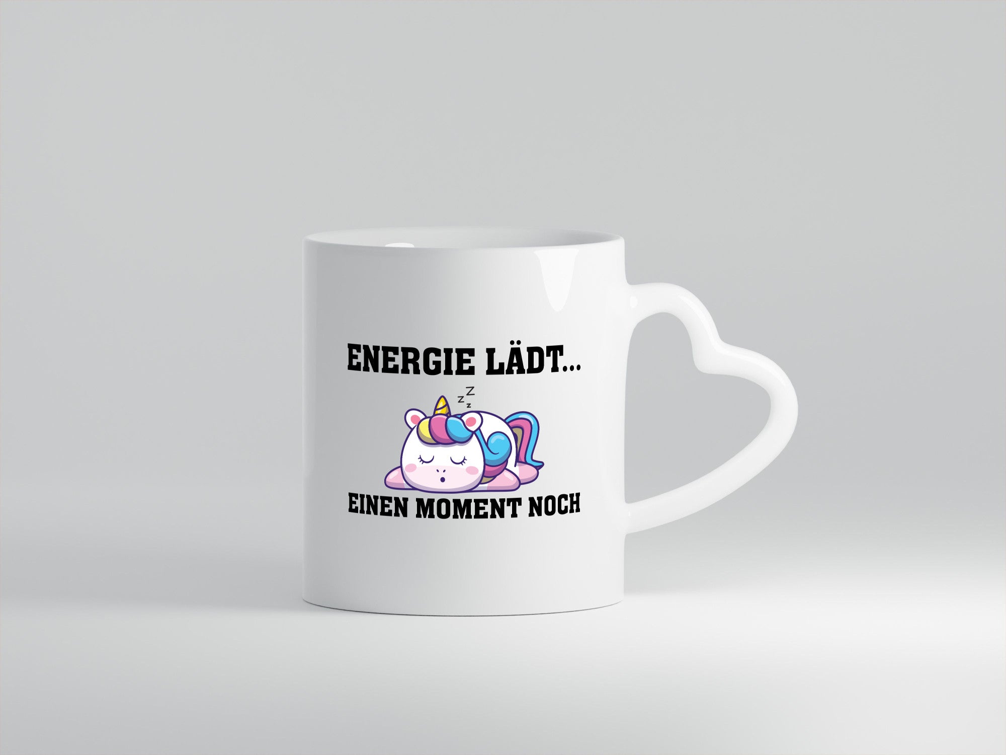 Energie lädt | Faules Einhorn Schlafen Humor Geschenkidee Tasse