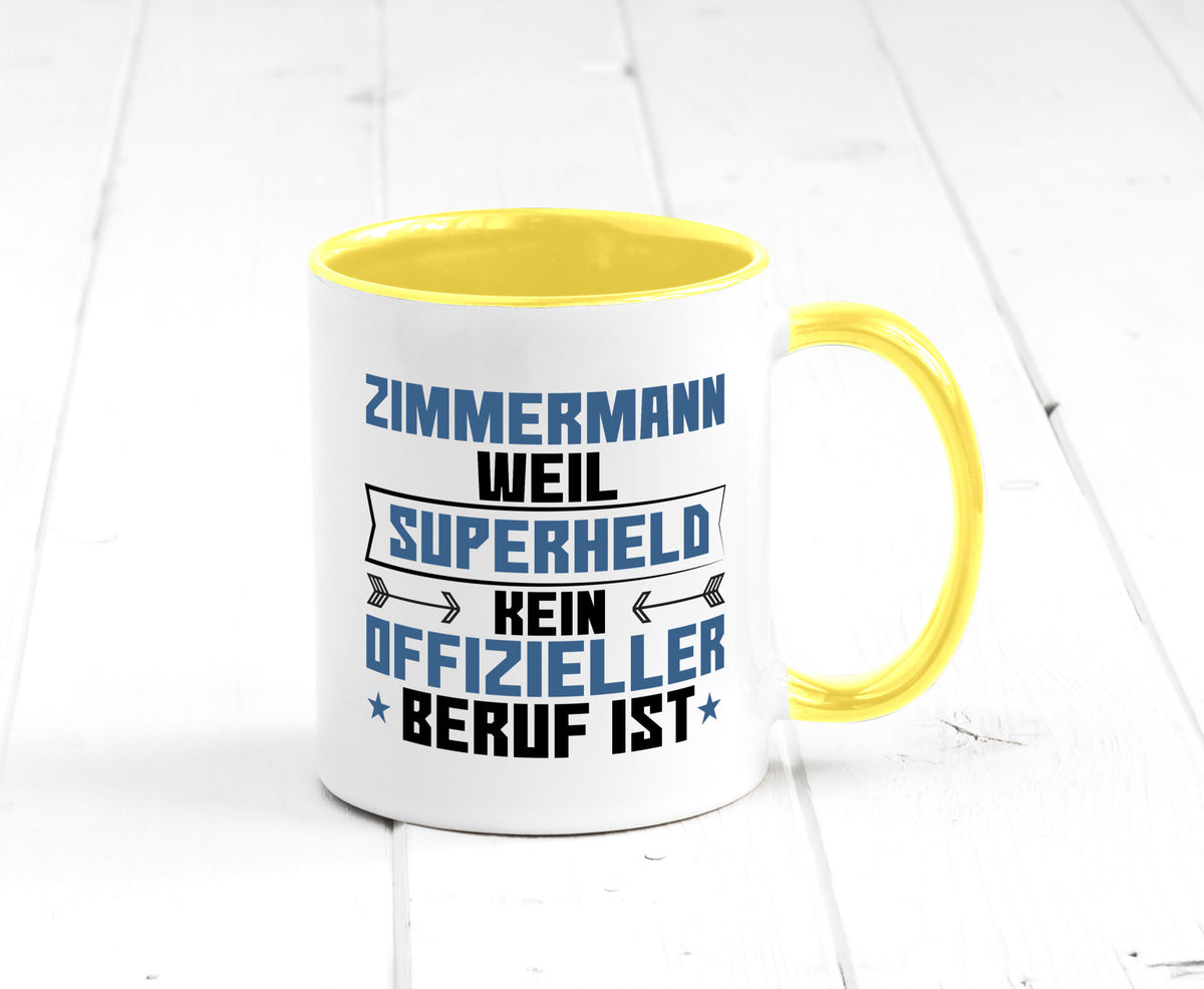 Superheld Zimmermann | Handwerker Holzbau Geschenk Humor Geschenkidee lustiger Tasse