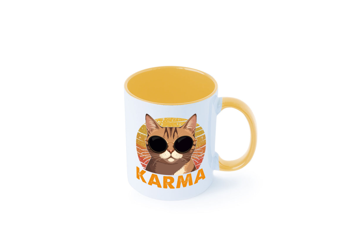 Vintage Katze | Karna Coole lustiger Spruch Geschenk Tierliebhaber Humor Tasse