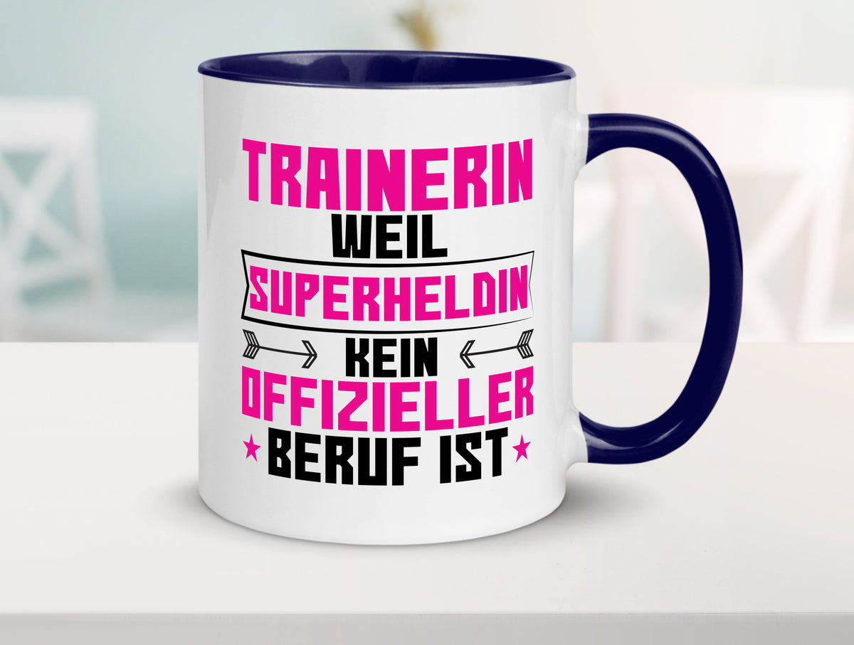 Superheldin Trainerin | Sportverein Humor Geschenkidee Tasse