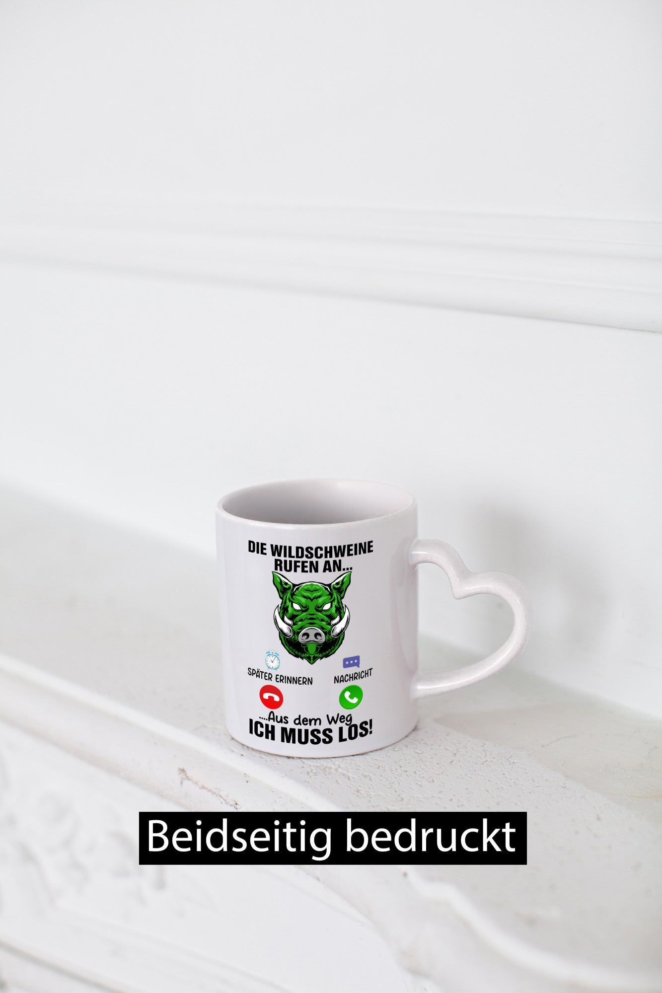 Wildschweinjagt | Wildscheine rufen an Jäger Humor Geschenkidee Tasse