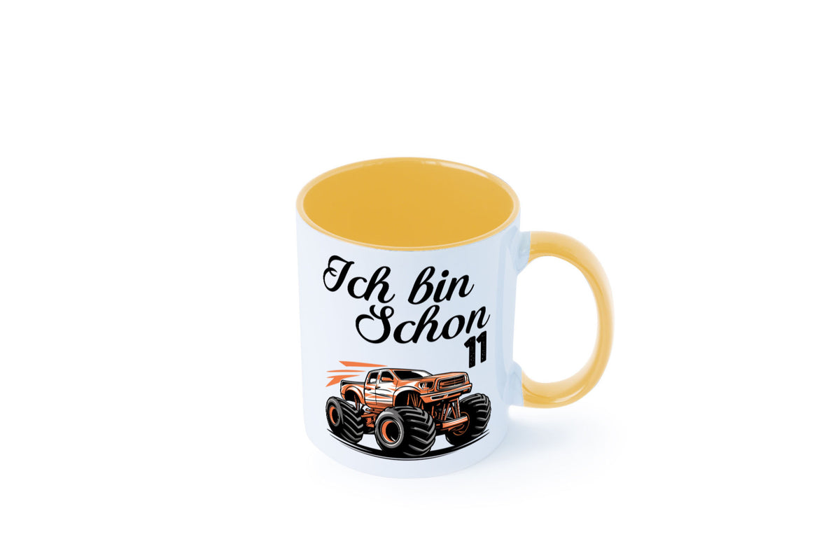 11. Geburtstag | Monster truck 11 Jahre lustiger Spruch Geschenk Geschenkidee Tasse