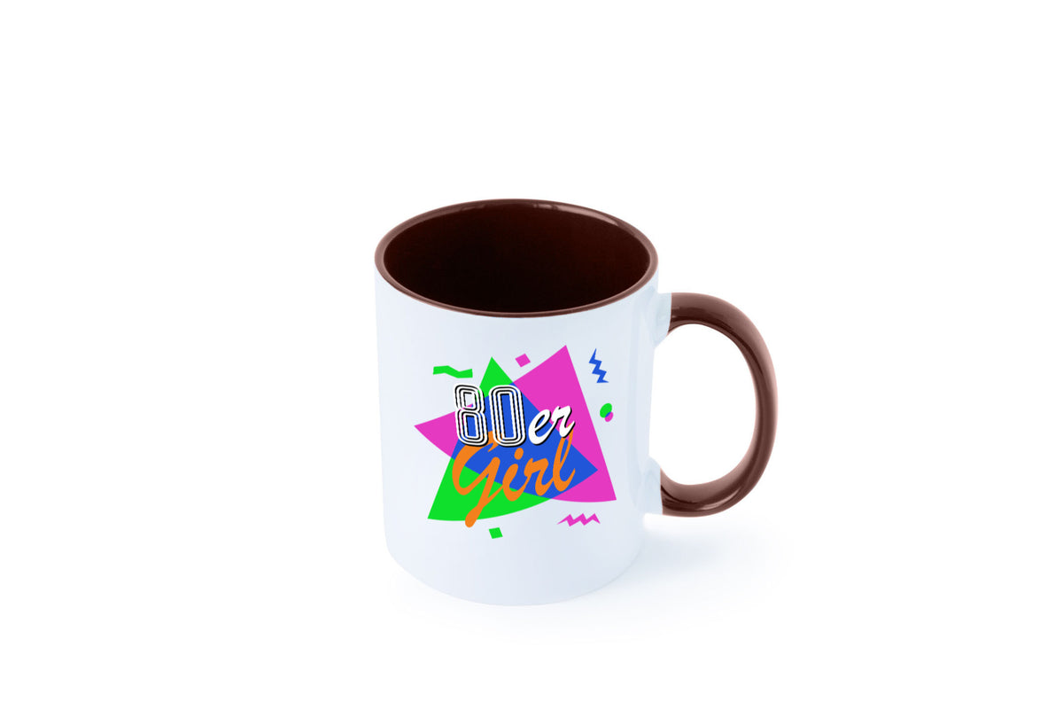 80er Girl - Jahre bunt + verrückt retro Humor Geschenkidee Tasse