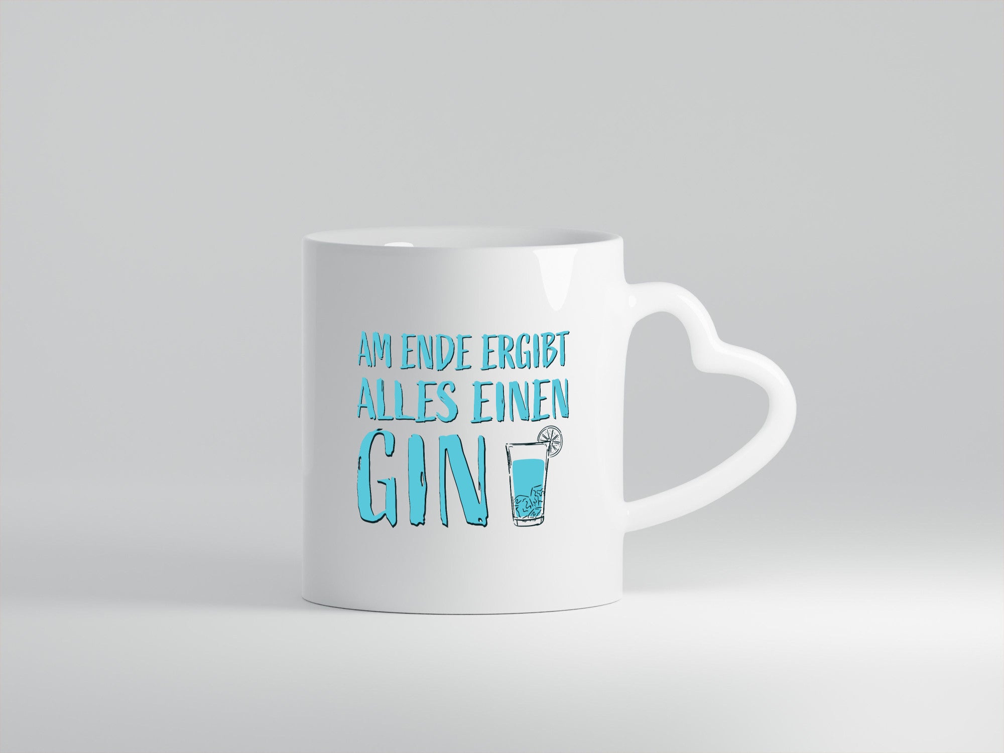 Am Ende ergibt alles einen Gin| Glas Geschenkidee Humor Tasse