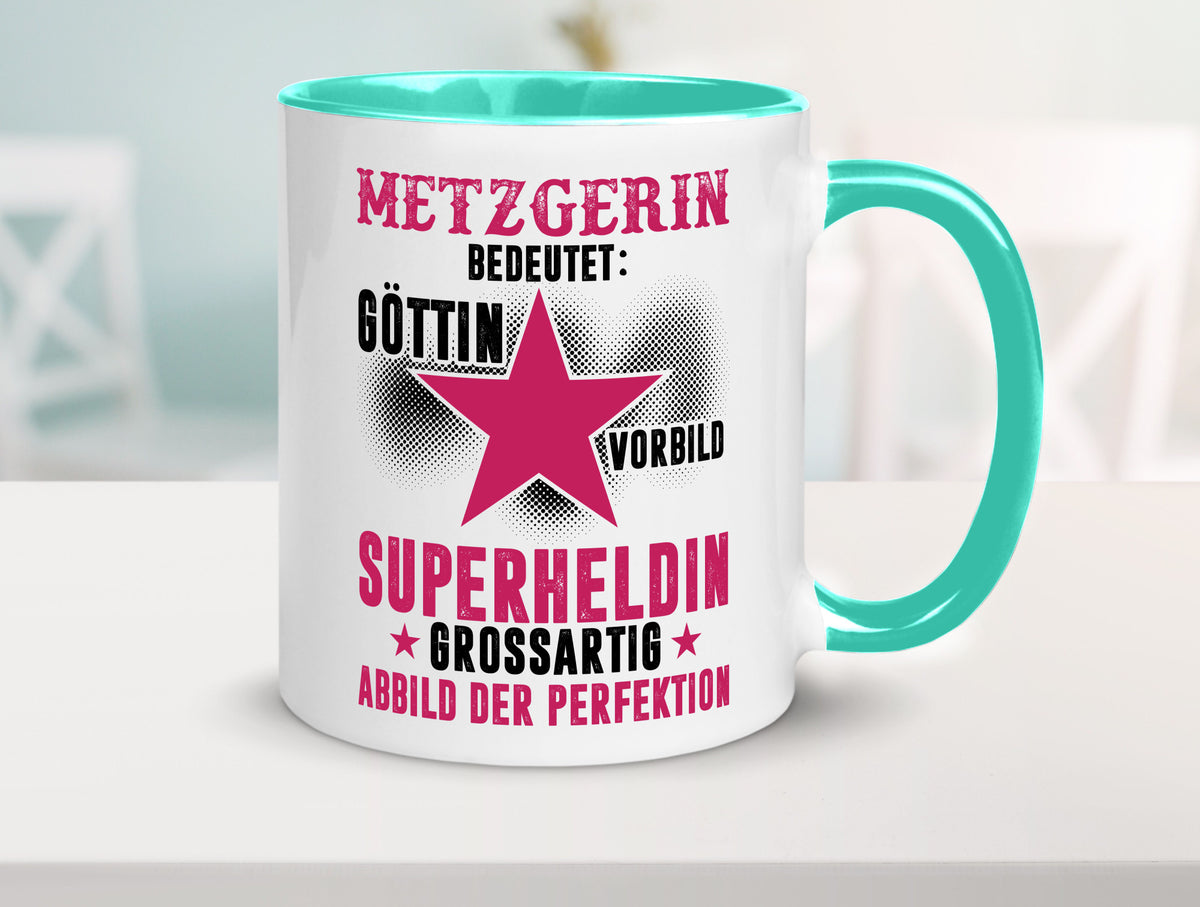 Bedeutung von Metzgerin | Fleischerin Geschenk Humor Geschenkidee lustiger Tasse