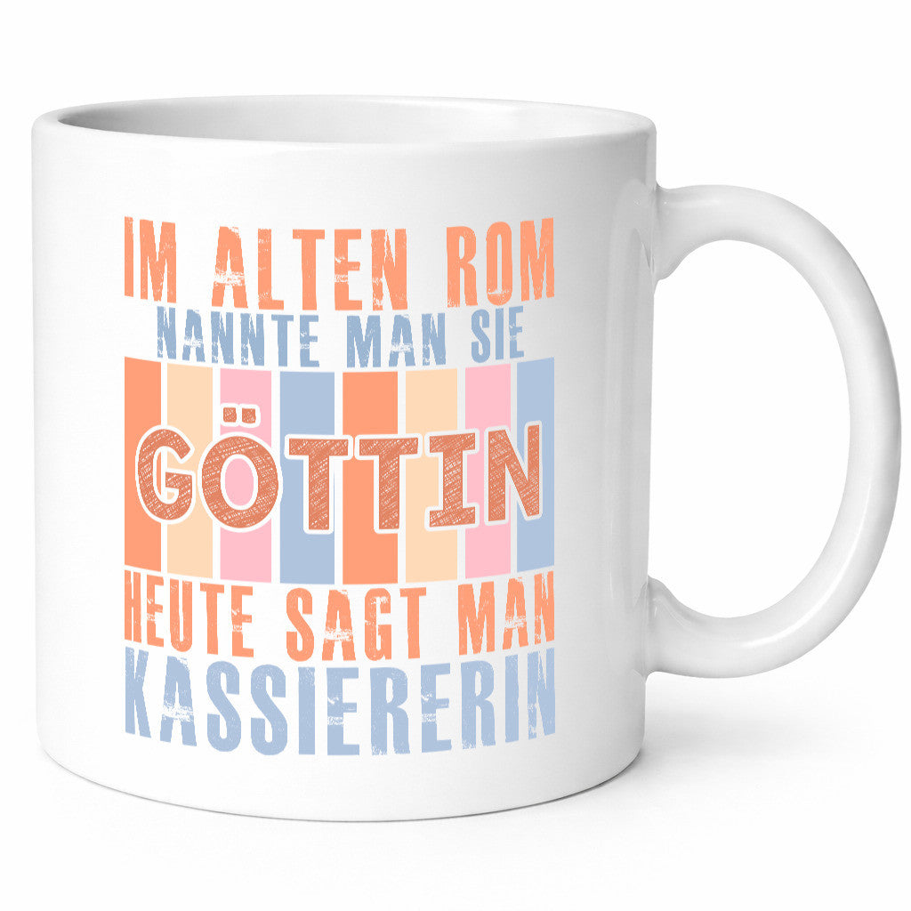 Heute sagt man: Kassiererin Humor Geschenkidee Tasse