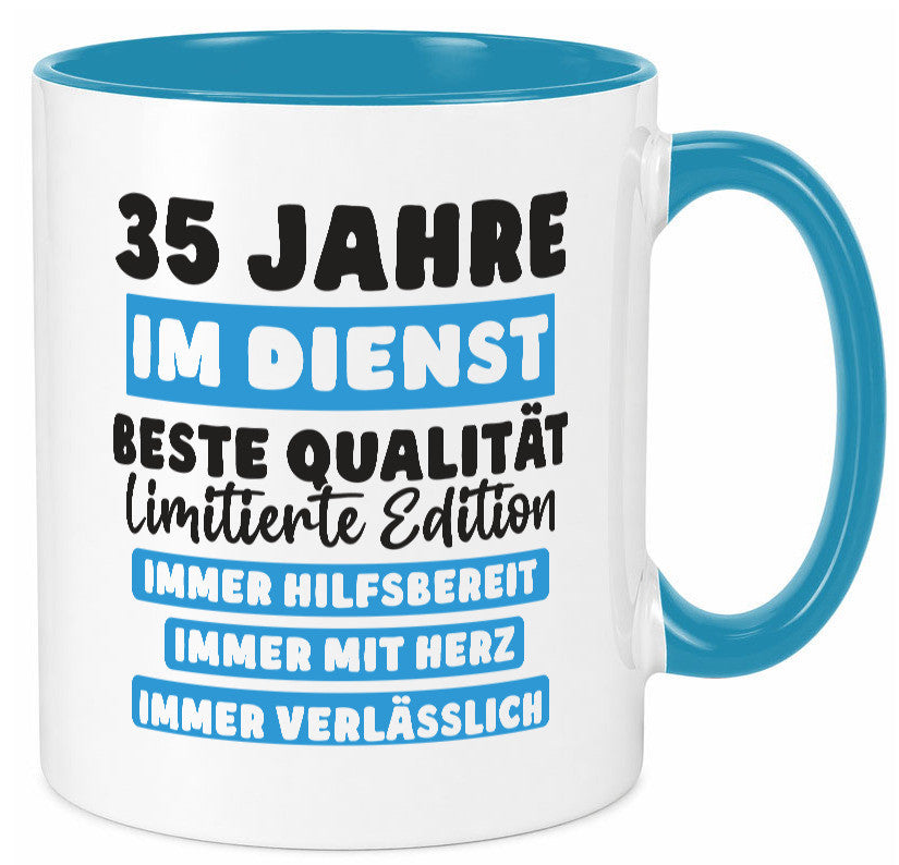 35 Jahre im Dienst | Jubiläum Arbeit v6 lustiger Spruch Geschenk Kollegen Büro