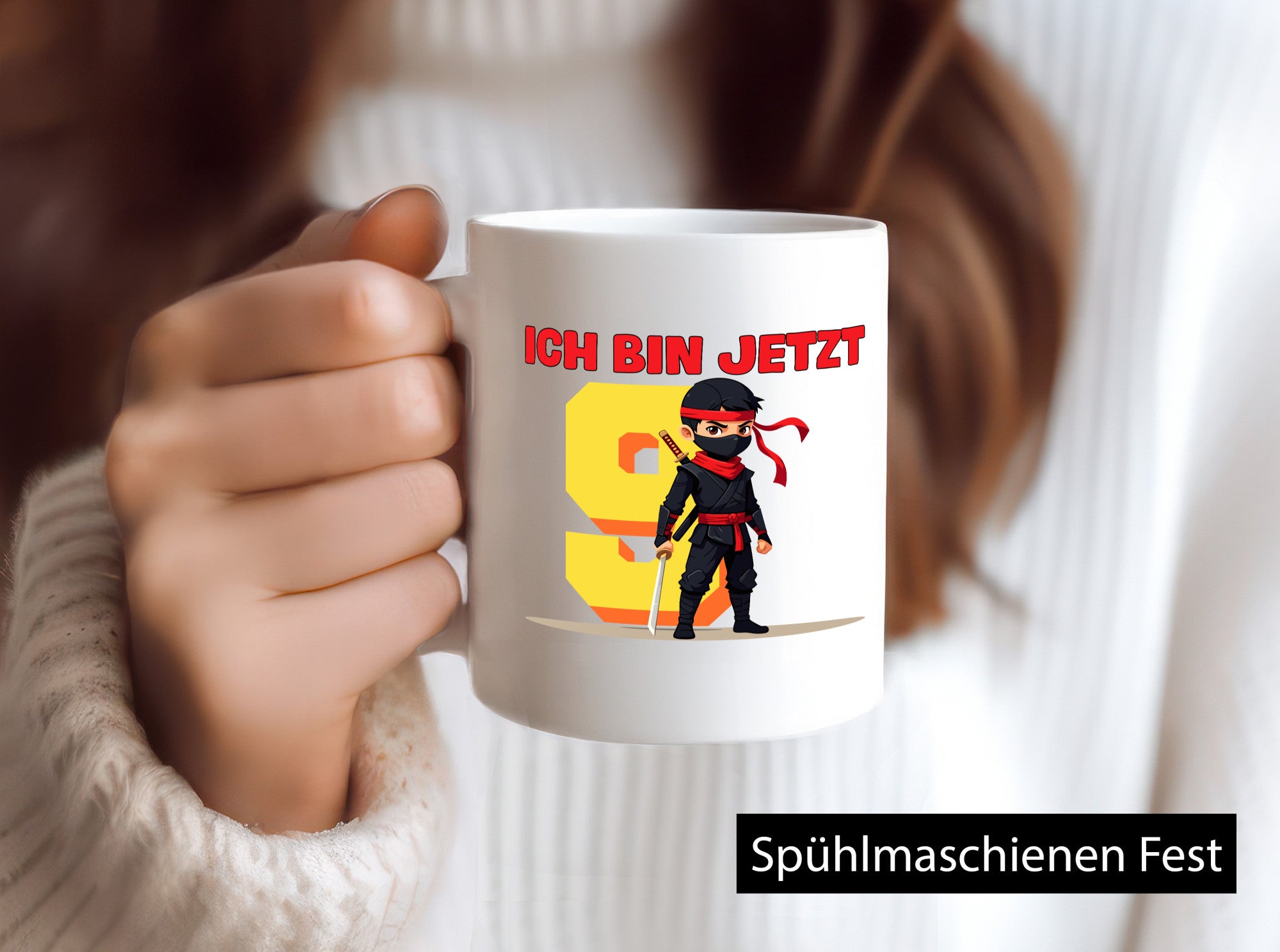 9. Geburtstag | 9 Jahre Ninja Kinder Geschenkidee Humor Tasse
