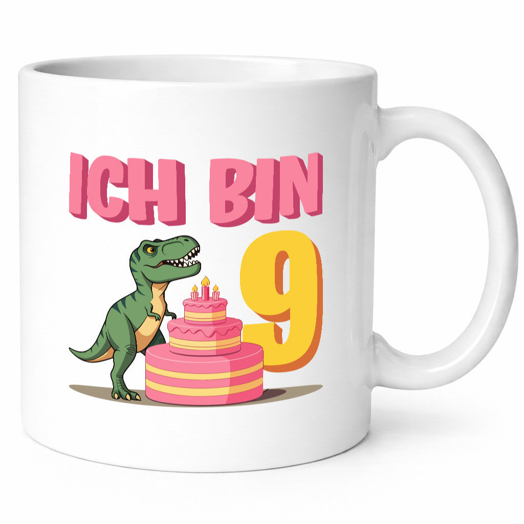 9 Geburtstag | Jahre Dinosaurier mit Kuchen Geschenk Geschenkidee lustiger