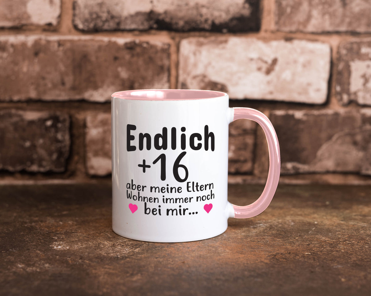 Endlich 16 | Geburtstag Tasse Spruch Mädchen Geschenkidee Humor