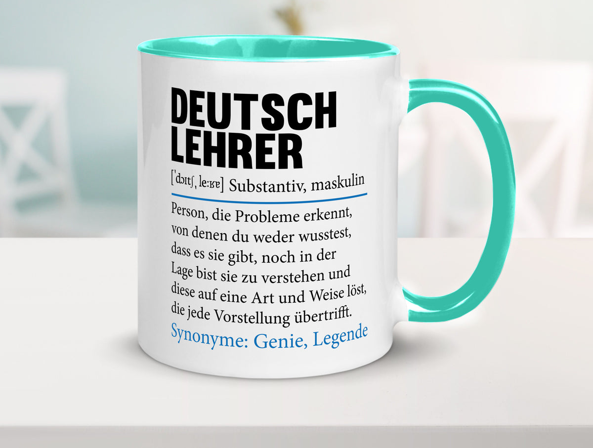 Deutschlehrer Spruch | Lehrer Schule Humor lustig Geschenkidee Geschenk Tasse