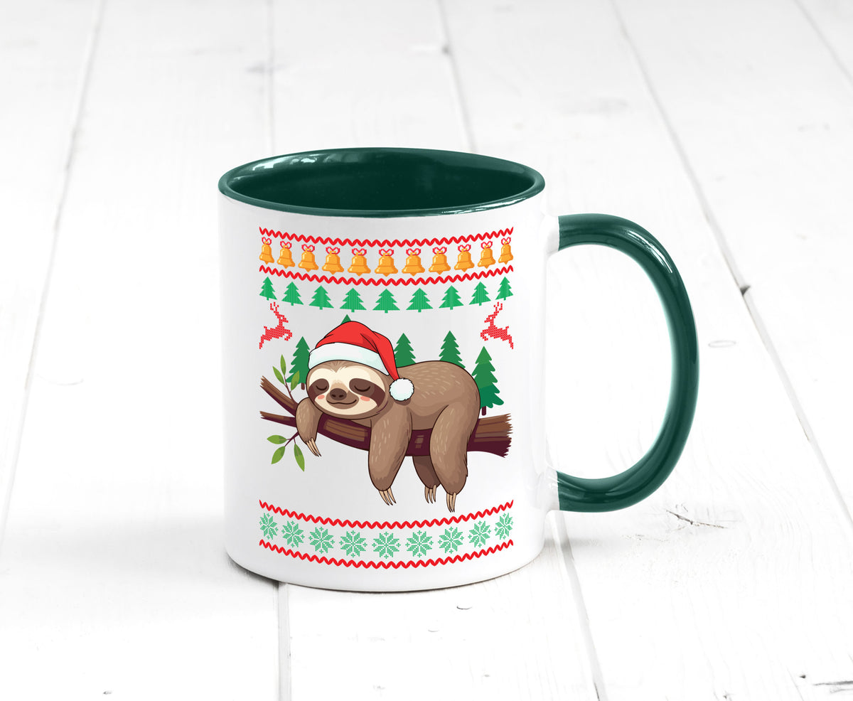 Ugly Christmas | Faultier Weihnachtsfaultier v2 lustig Tierliebhaber Humor Tasse
