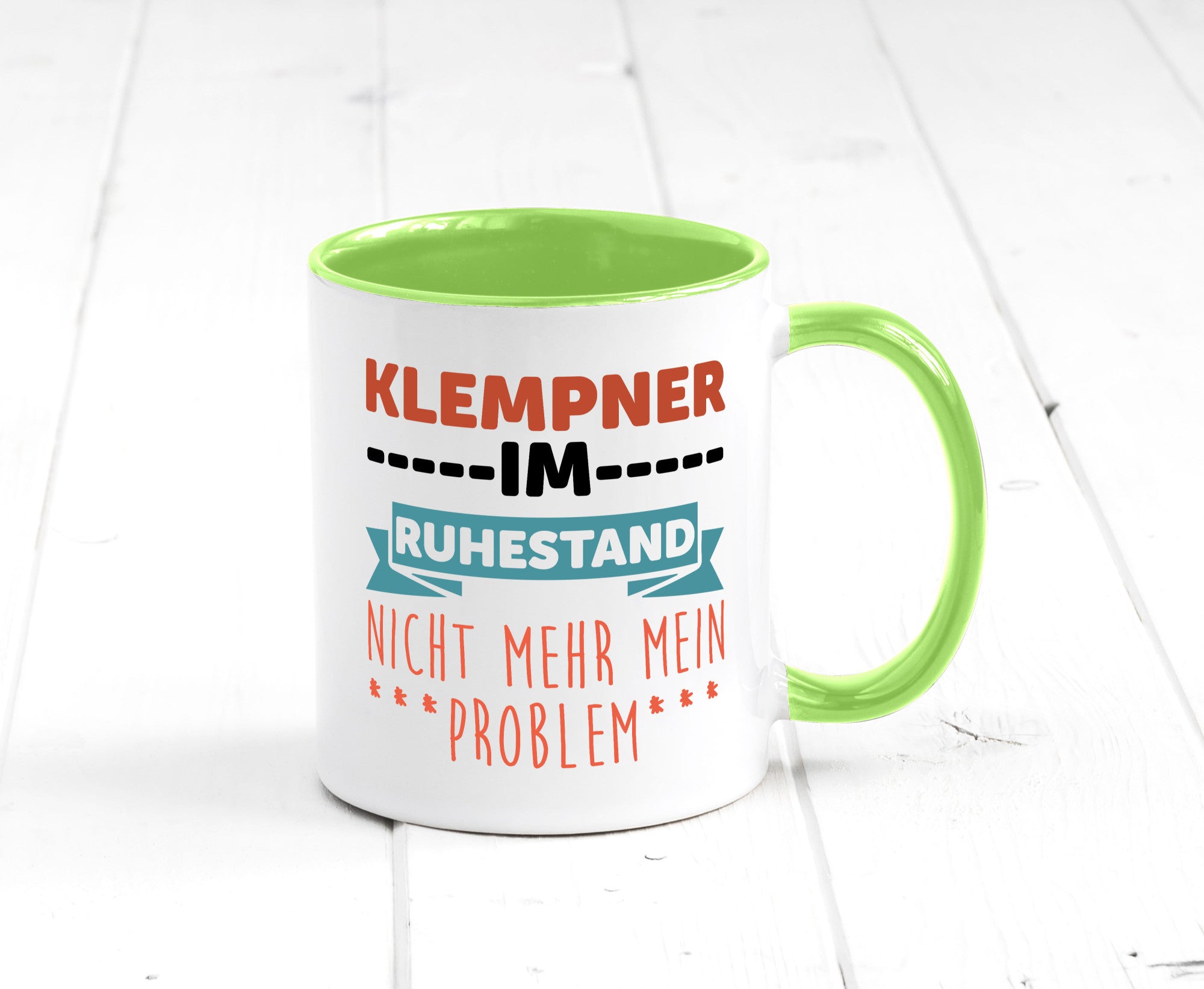 Klempner im ruhestand nicht mehr mein Problem Geschenkidee Jubiläum Humor Tasse