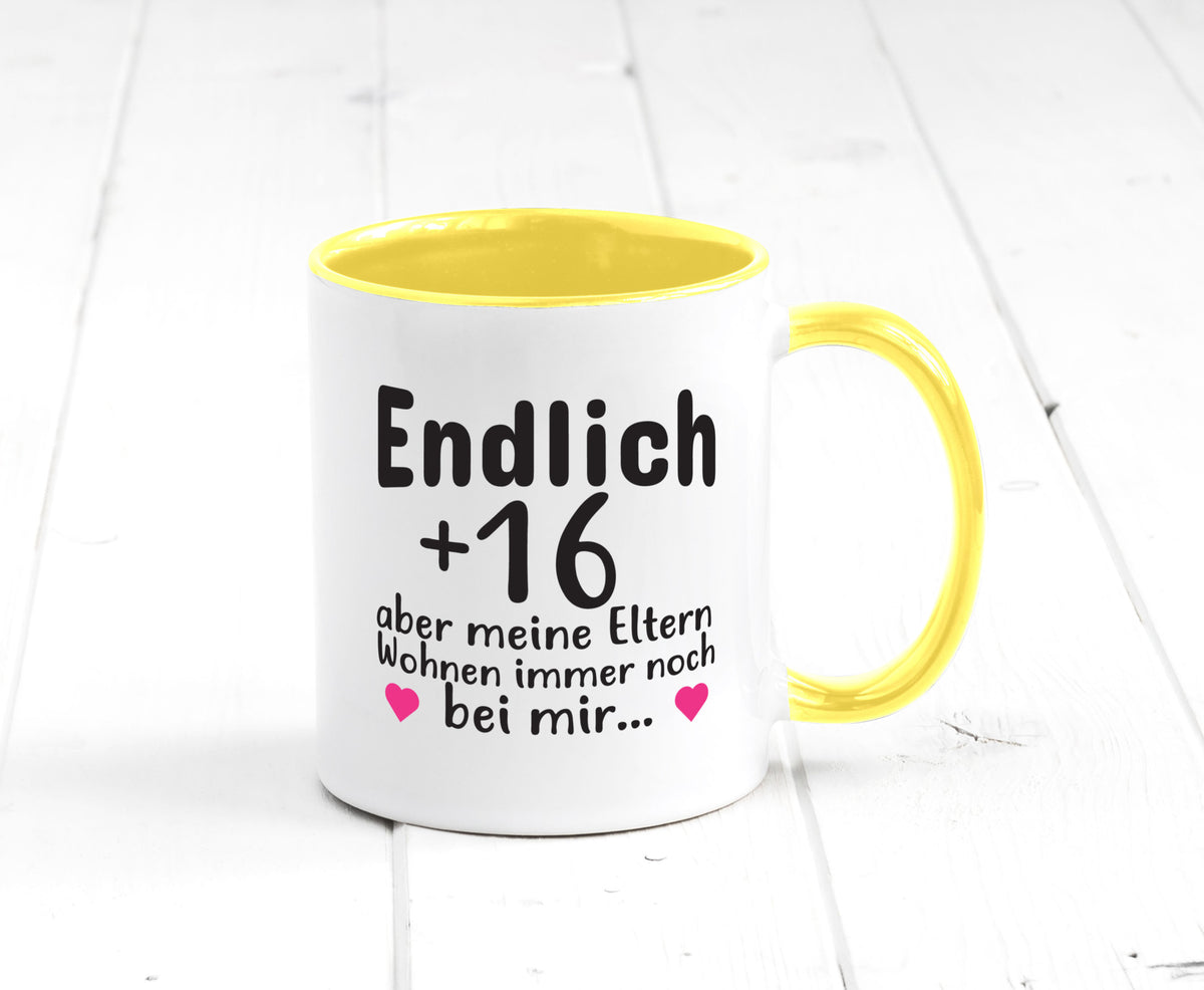 Endlich 16 | Geburtstag Tasse Spruch Mädchen Geschenkidee Humor