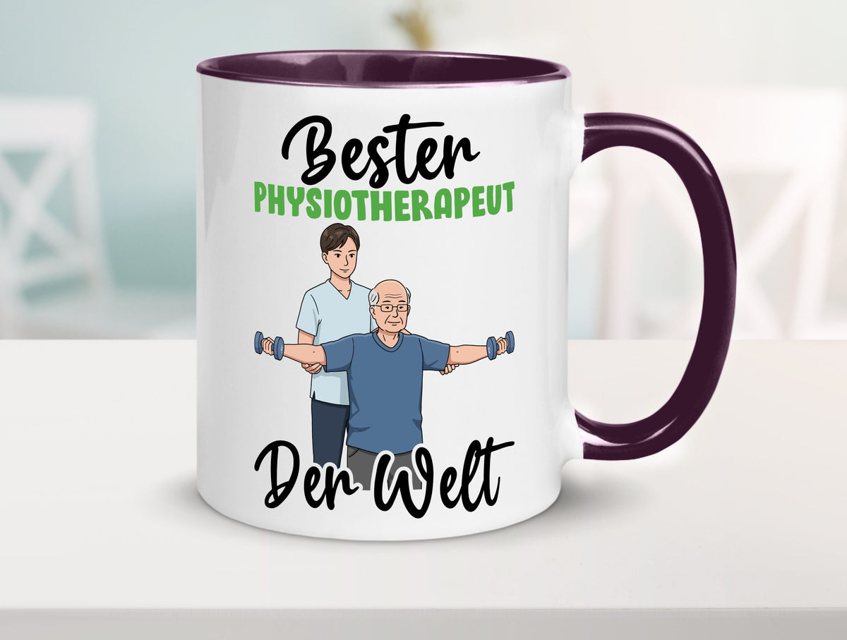 Bester Physiotherapeut v3 Geschenk Humor Geschenkidee lustiger Spruch Tasse