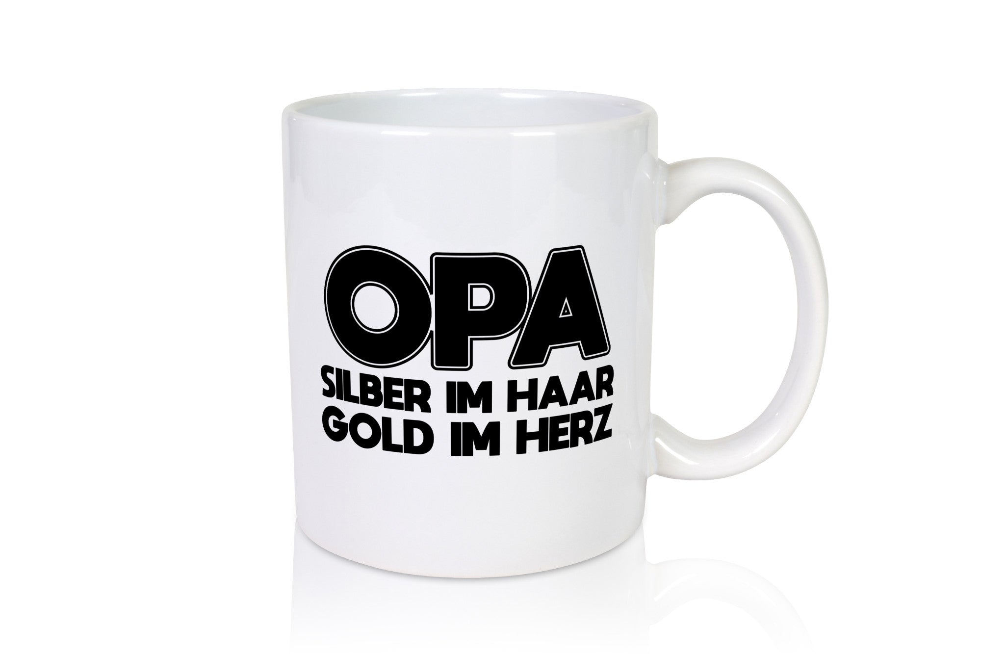 Opa silber im Haar, Gold Herz | Ffrisur Haarfarbe lustiger Spruch Geschenk