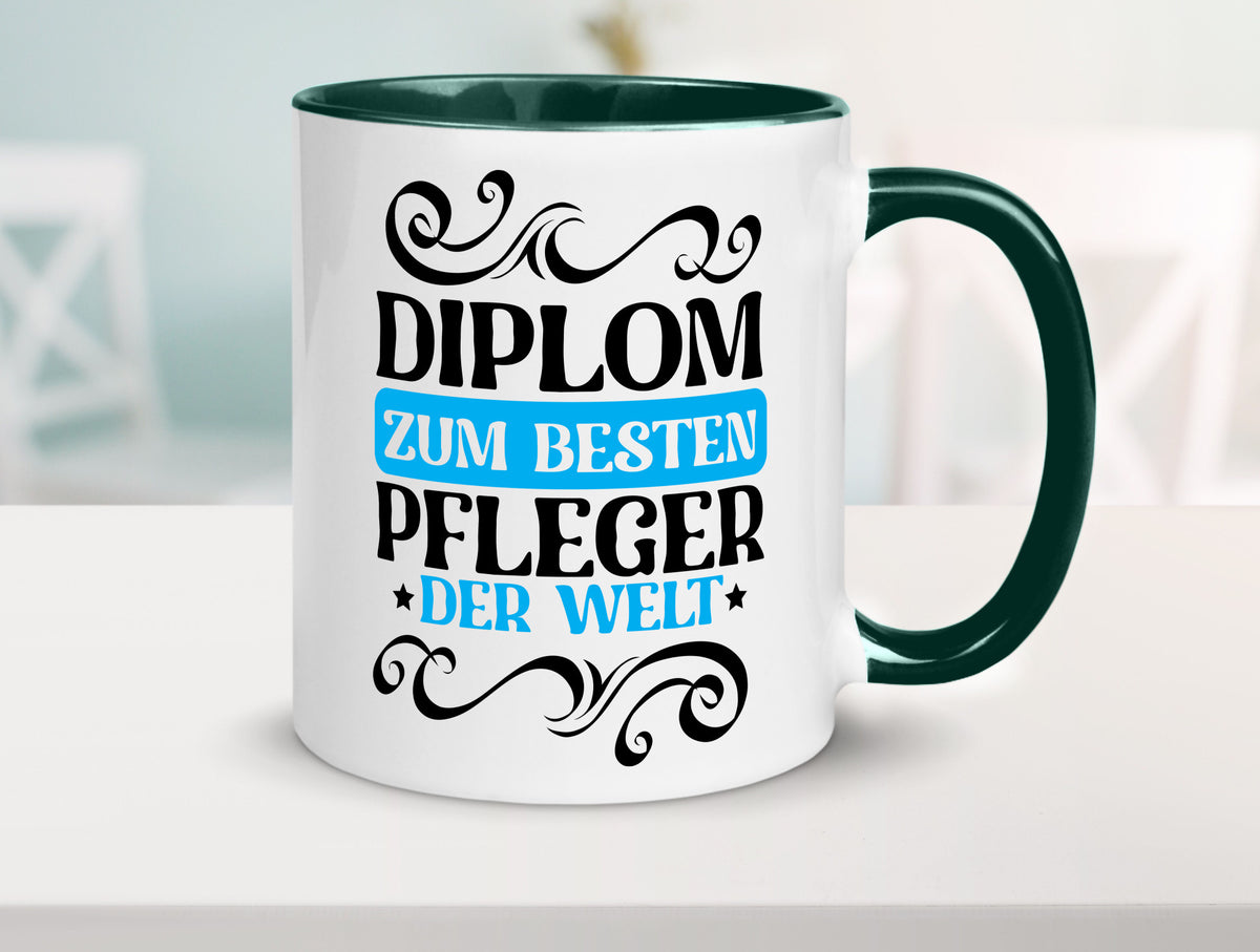 Bester Pfleger der Welt | Altenpfleger Pflegekraft lustig Humor Geschenkidee Tasse