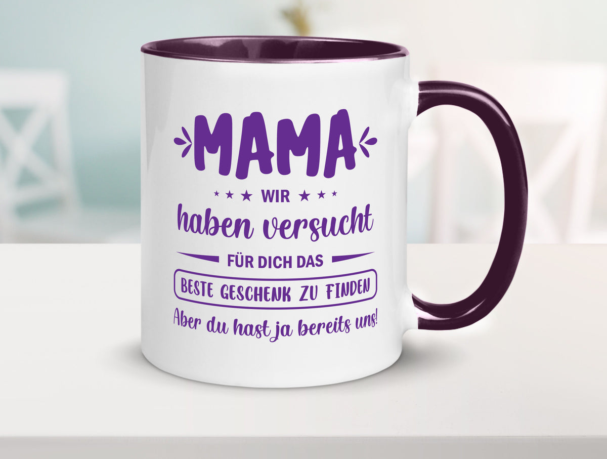 Perfekte geschenk | du hast ja bereits uns Muttertag lustiger Spruch Familie Tasse