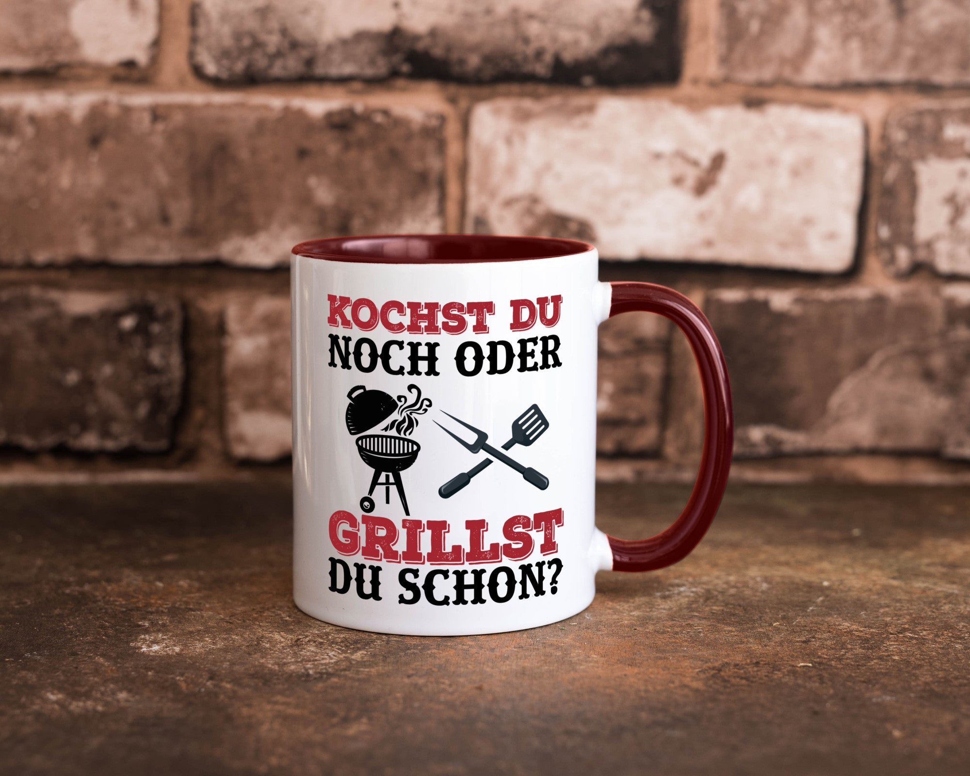 Grillst du schon? | Spruch Tasse Grillen Männer Geschenkidee Humor