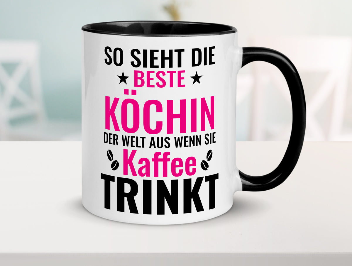 Kaffee trinkt: Köchin | Chefköchin Chefkoch Humor Arbeit Kollegen Büro Tasse