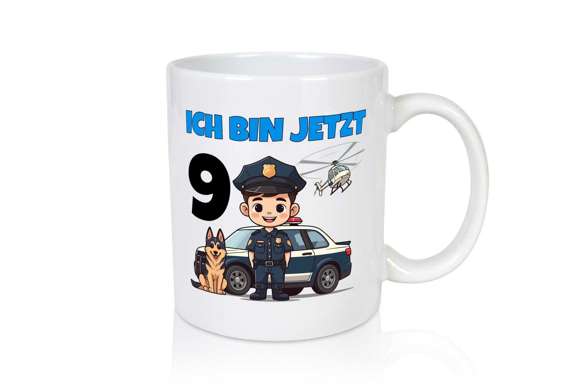 9. Geburtstag | 9 Jahre Polizei Kind Polizeiauto lustig Geschenkidee Geschenk