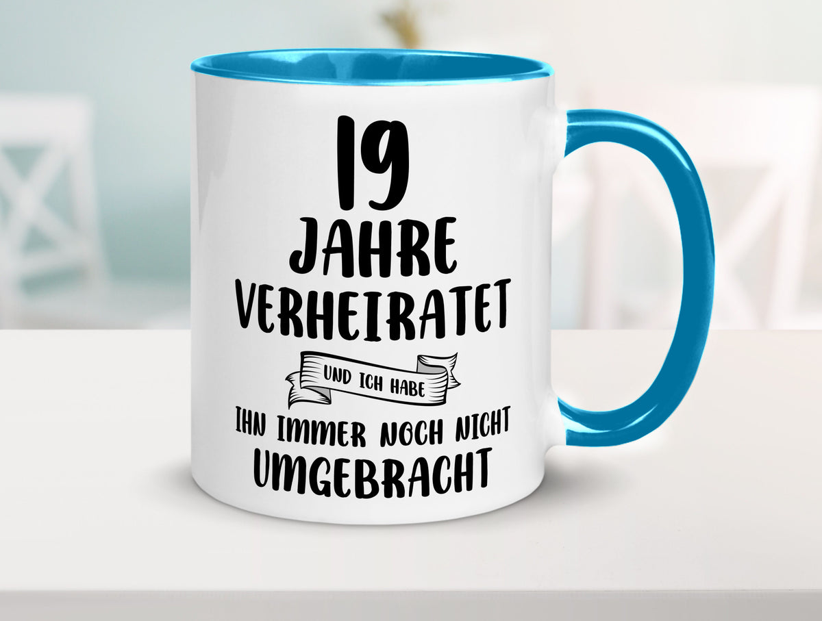 19 Jahre Verheiratet, immer noch am Leben! lustig Humor Geschenkidee Geschenk Tasse