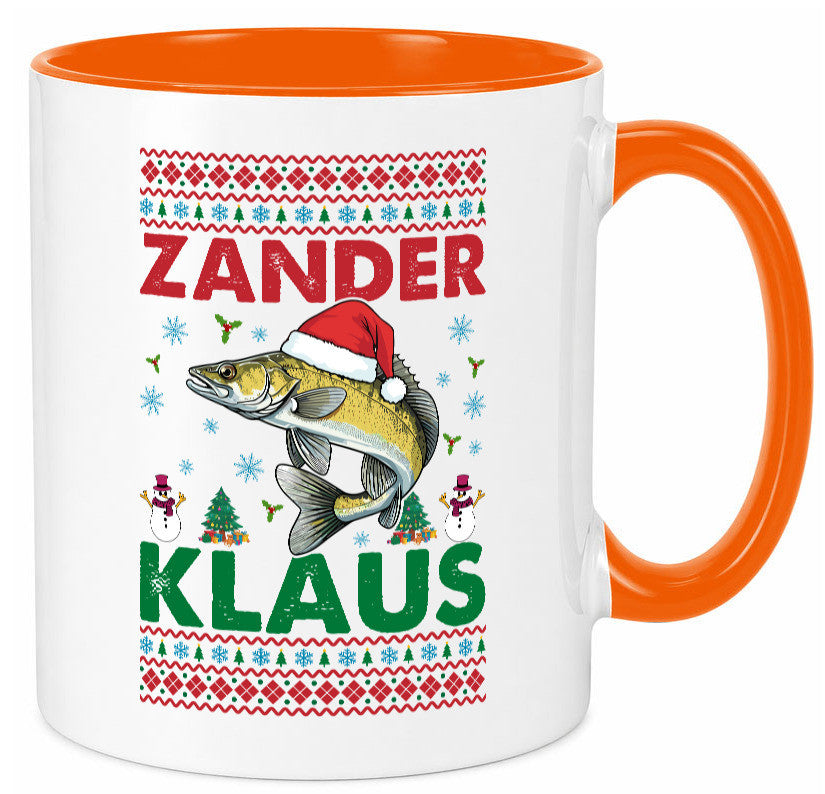 Zander Klaus | Ugly Christmas Angler Angeln v2 Geschenk Humor Geschenkidee Tasse