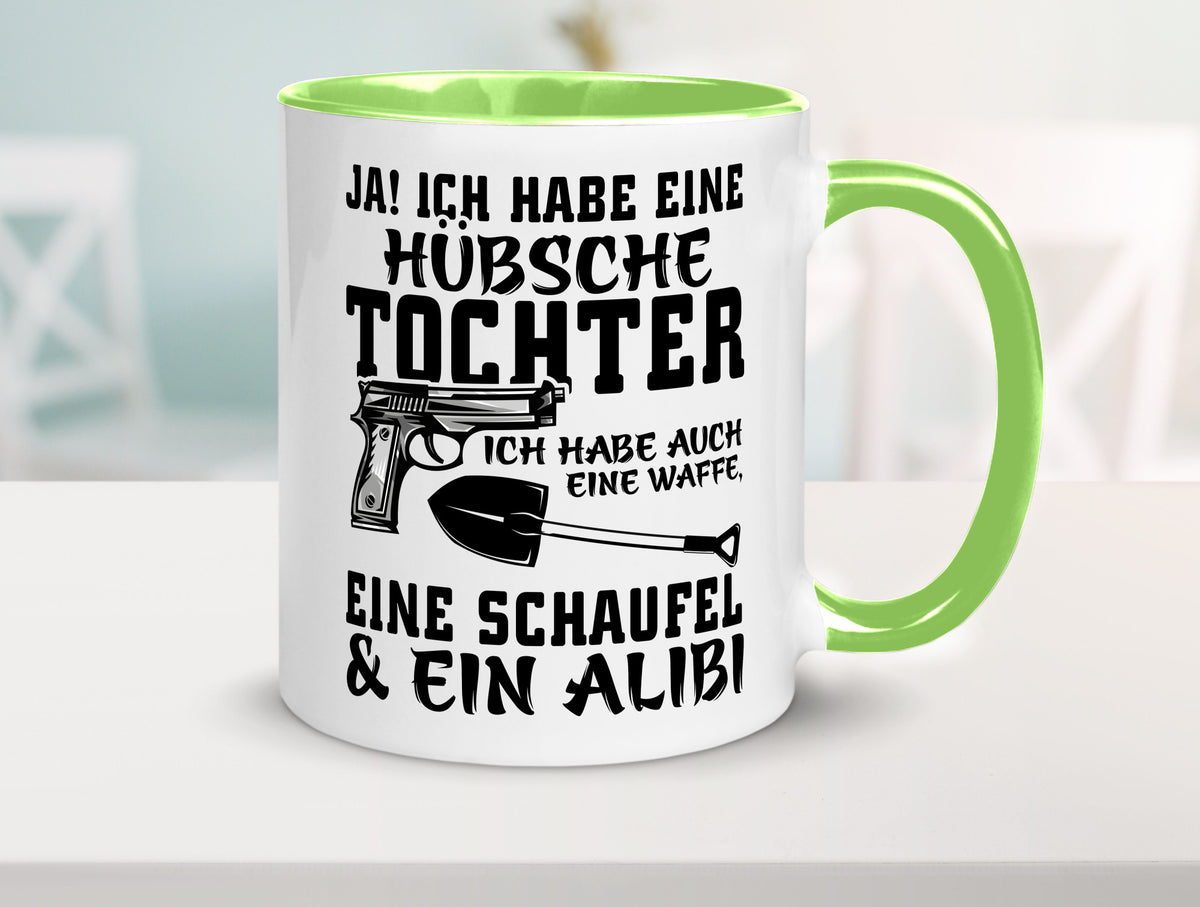 Hübsche Tochter Geschenk Familie Geschenkidee lustiger Spruch Tasse