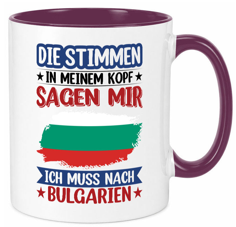 Bulgarien | Urlaub Stimmen in meinem Kopf Traumland Humor Geschenkidee Tasse