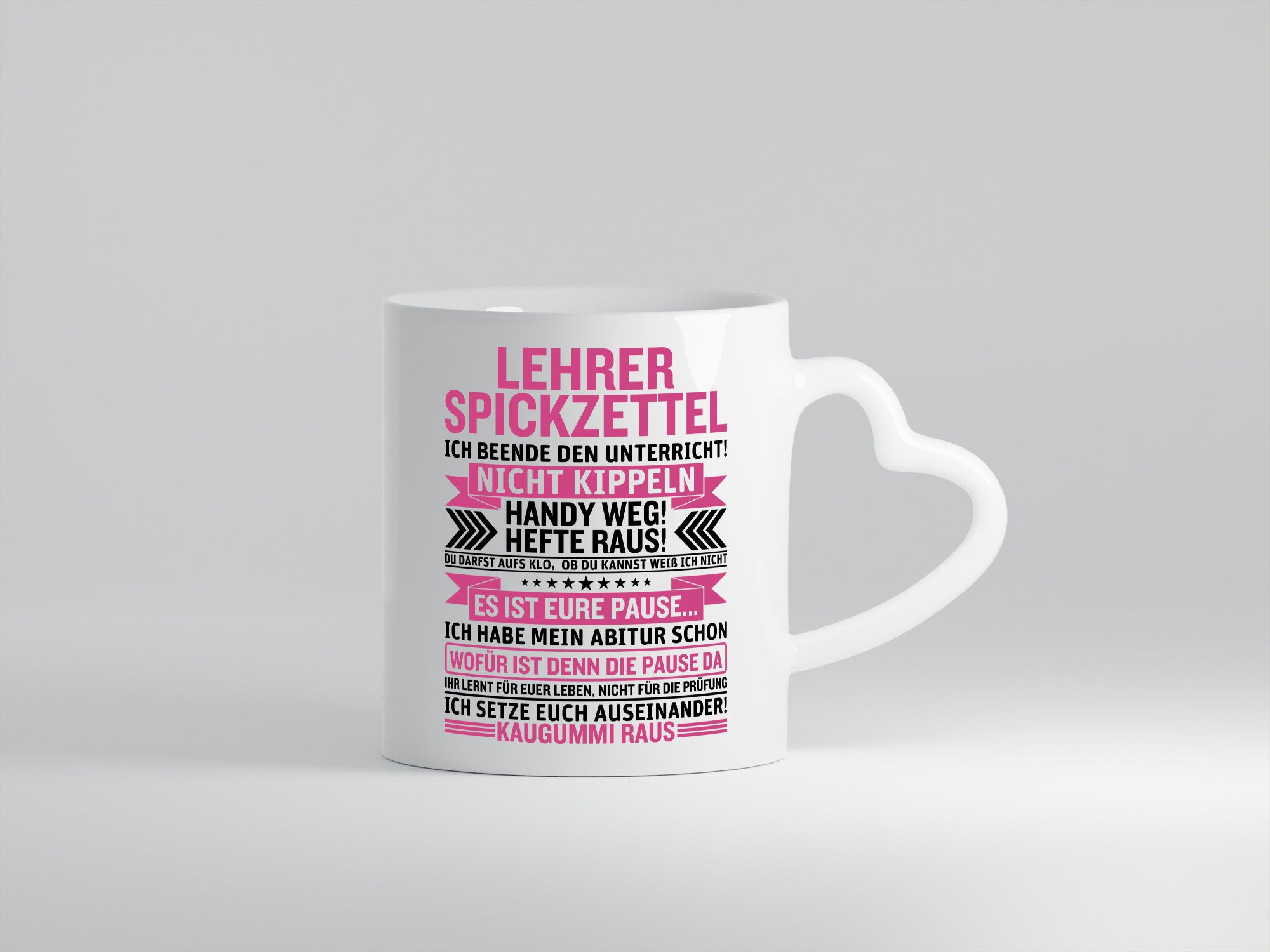 Lehrer Spickzettel | Beruf Tasse lustiger Spruch vl1 Geschenk Arbeit Kollegen