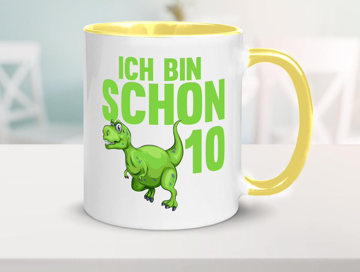 10. Geburtstag | 10 Jahre Dino Dinosaurier Geschenk Geschenkidee lustiger Tasse