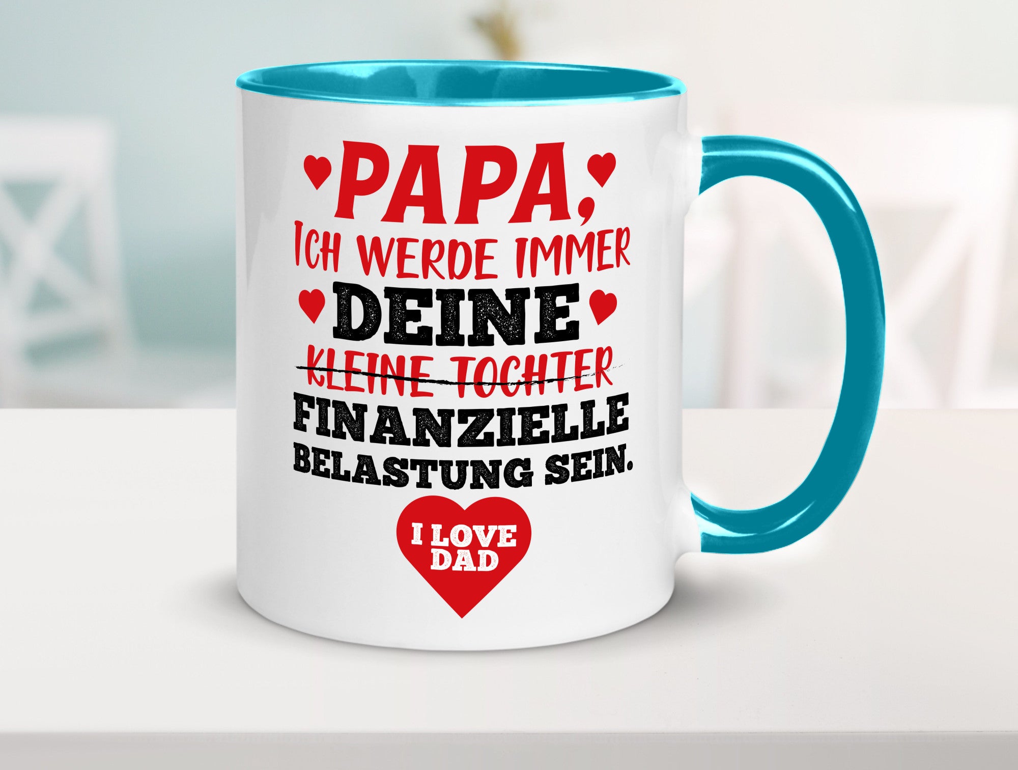 Finanzielle Belastung lustiger Spruch Geschenk Humor Geschenkidee Tasse