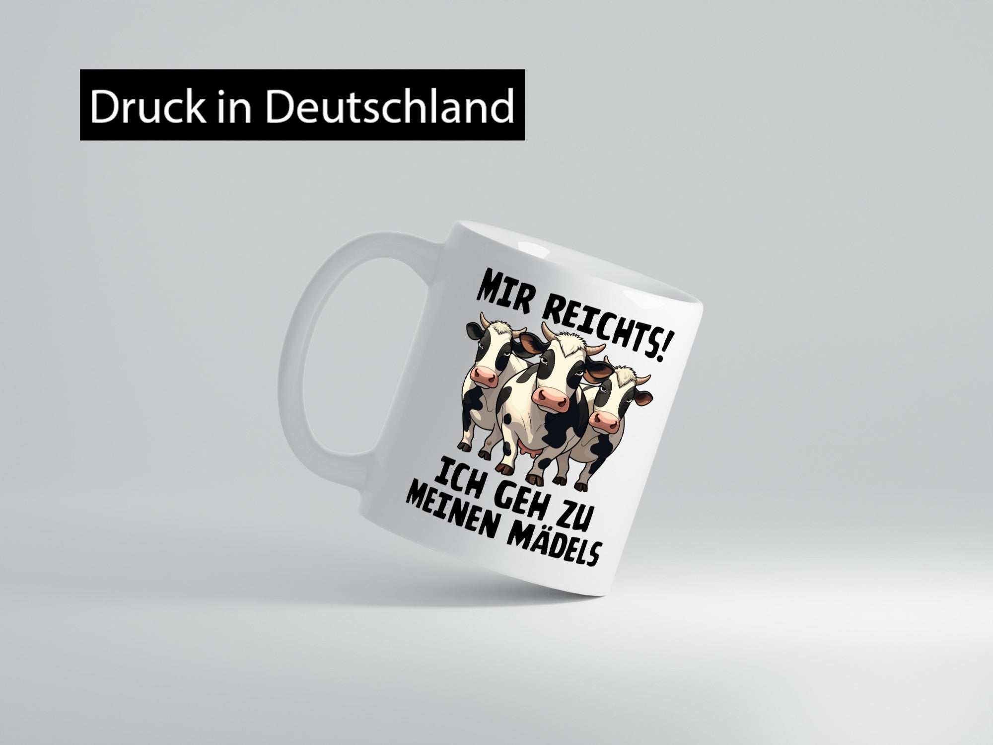 Mir reichts ich geh zu meinen Mädels | Landwirt Kühe v2 Geschenkidee Humor Tasse