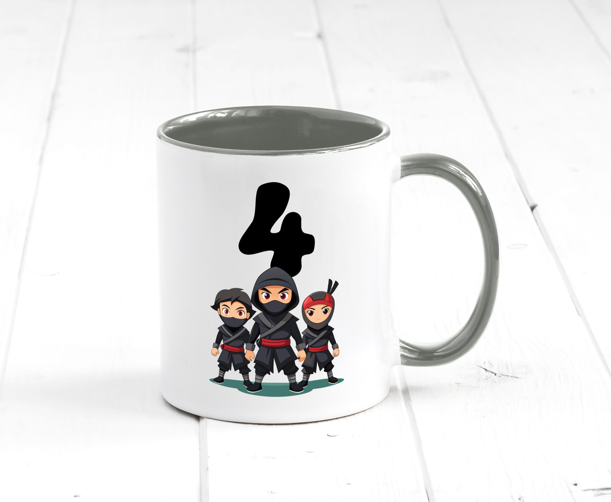 4. Geburtstag | 4 Jahre Ninja lustig Geschenkidee Geschenk Tasse