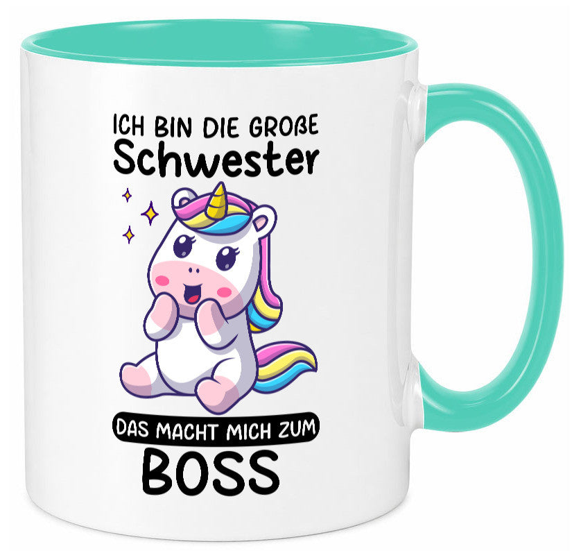 Große schwester macht mich zum Boss | Einhorn Geschwister lustiger Spruch
